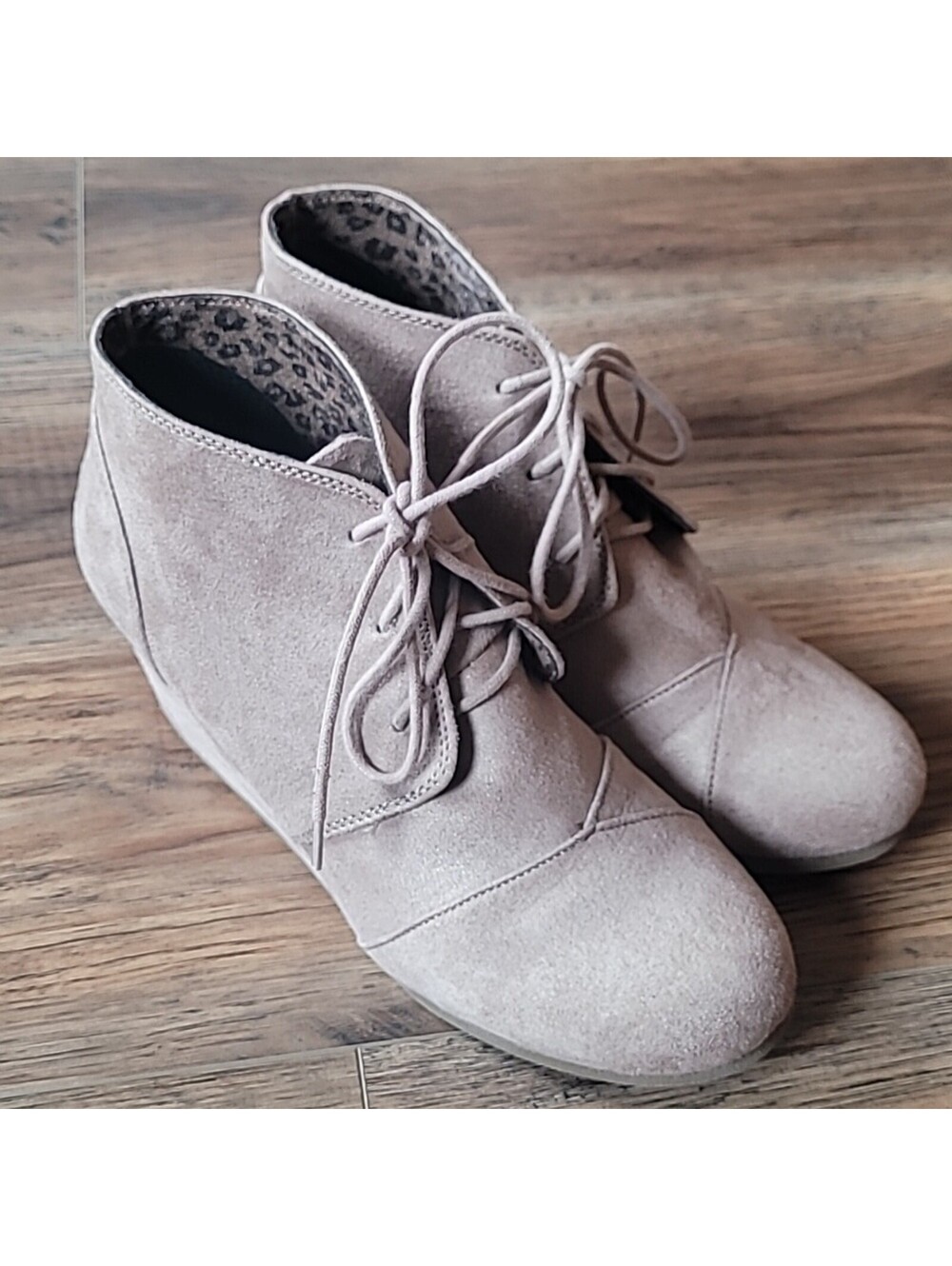 Cityclassified Wedge Ankle Booties, Size 10, Tan Suede, Boutique